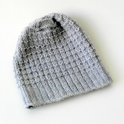 Waffle Hat - knitting pattern