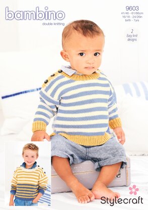 Sweaters in Stylecraft Bambino DK - 9603 - Downloadable PDF