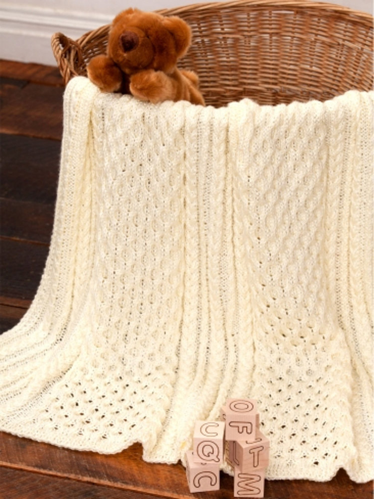 Irish Eyes Baby Blanket in Caron Simply Soft Downloadable PDF