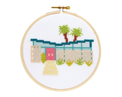 The Stranded Stitch Palm Springs Getaway Cross Stitch Kit - 5 inches