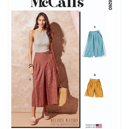 McCall's Misses' Skirt, Shorts and Pants M8260 - Sewing Pattern