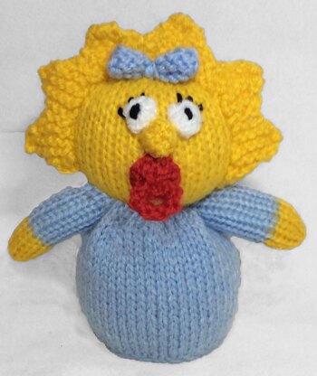 Maggie Simpson choc orange cover / toy