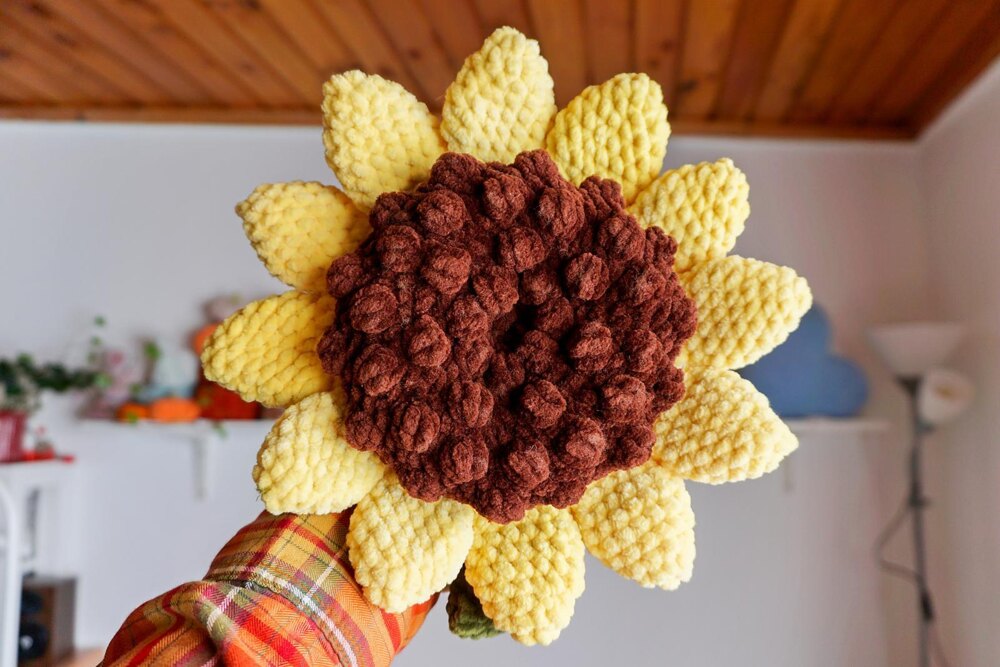 Sunflower Crochet Kit for Beginners, Crochet Materials Pack, Kids