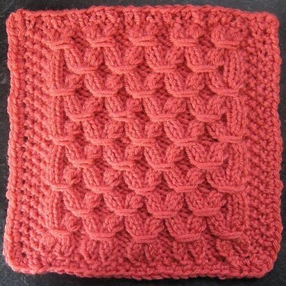 Bernat Eyelet & Ridge Dishcloth Pattern