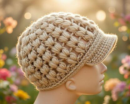 Crochet Beanie Hat Pattern + Video – Popcorn Stitch Bonnet PDF