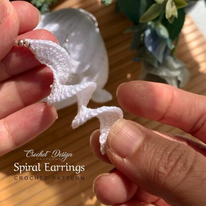 Spiral Earrings, Crochet Earrings Pattern, PDF File - pattern for beginners