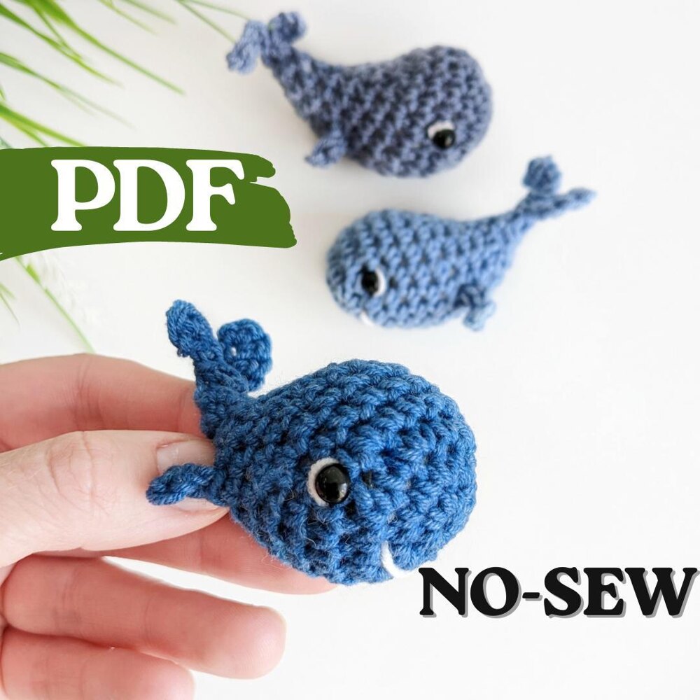 Beginner Crochet Kit Whale, DIY Crochet Kit, Easy Crochet Starter