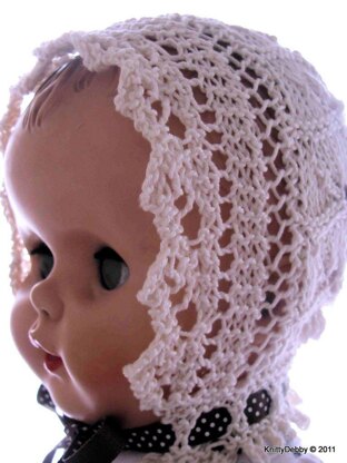 Victorian Shell Lace Bonnet