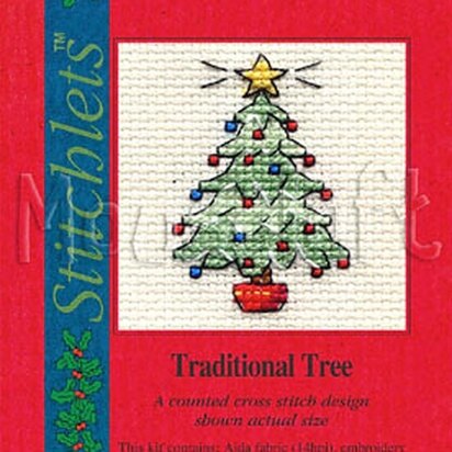 Kreuzstich-Stickset „Traditioneller Weihnachtsbaum“ von Mouseloft (Stitchlets) – 100 x 125 x 12 cm