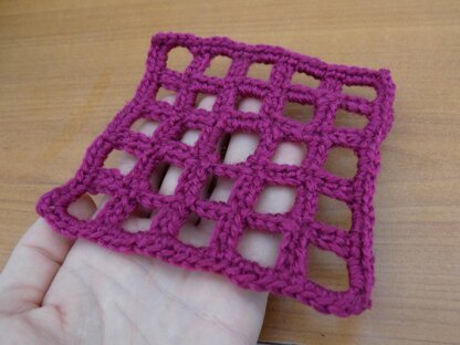 Crochet Lattice Granny Square