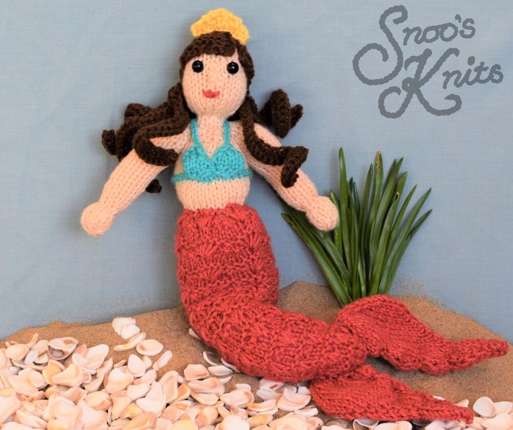 Knitted sale mermaid doll