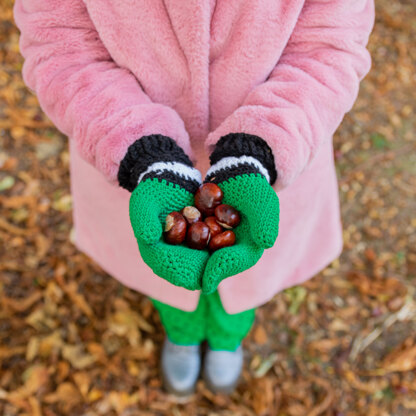 Black White And Bright Mittens in Yarn and Colors Baby Fabulous - YAC100075 - Downloadable PDF