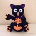 Halloween Skeleton Black Cat