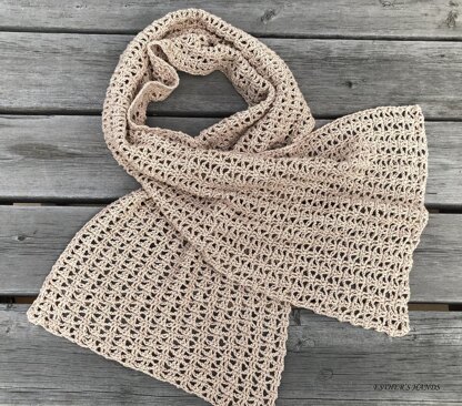 Crochet lace scarf - Linden Lace Scarf