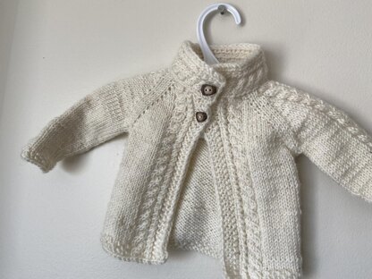 Gently Cabled Baby Cardigan