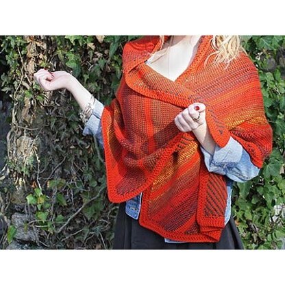 Hooked for Life Bias Striped Tunisian Wrap PDF