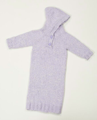 Baby Bunting Dress in Plymouth Yarn Daisy - 2250 - Downloadable PDF
