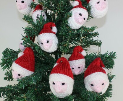 Santa Head Christmas Tree Baubles