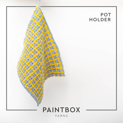Pot Holder - Free Knitting Pattern in Paintbox Yarns Recycled Cotton Worsted - Free Downloadable PDF