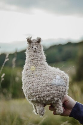 Big curly alpaca toy