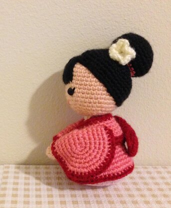 Japanese Amigurumi Kimono Girl Doll