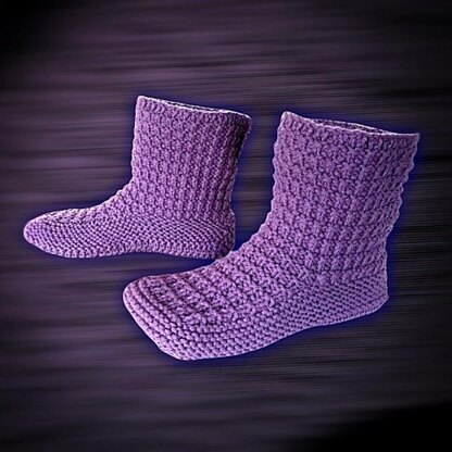 Textured Adult Bootie Slippers