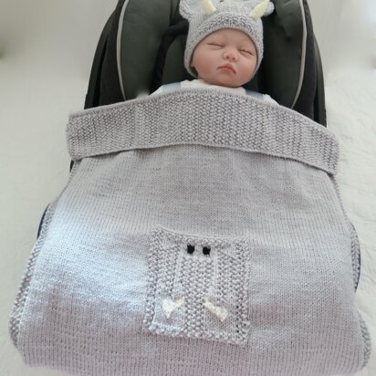 Ellie-Phant Baby Car Seat Blanket & Hat