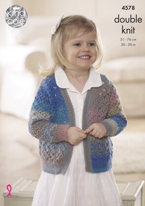 Cardigan and Waistcoat in King Cole Sprite DK - 4578 - Downloadable PDF