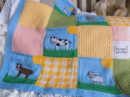 Farmyard Animals Baby Blanket