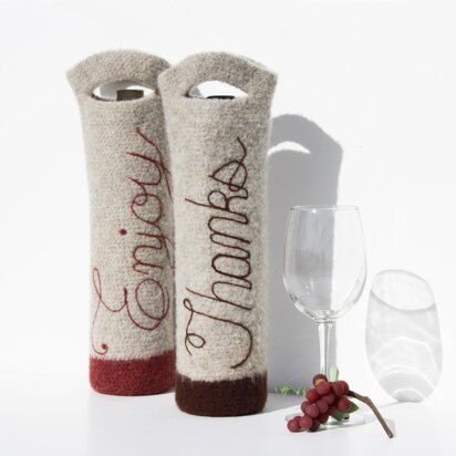 Felted Wine Bottle Gift Bag