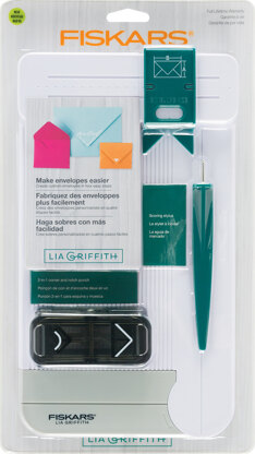 Fiskars Lia Griffith Envelope Score Tool - White/Teal