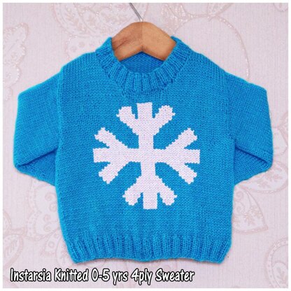 Intarsia -  Breezy Snowflake - Chart Only