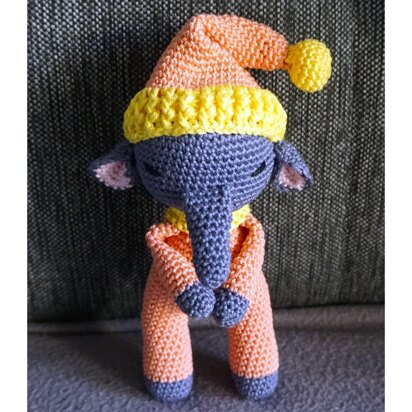 Crochet Pattern Purple Elephant Sleepy!