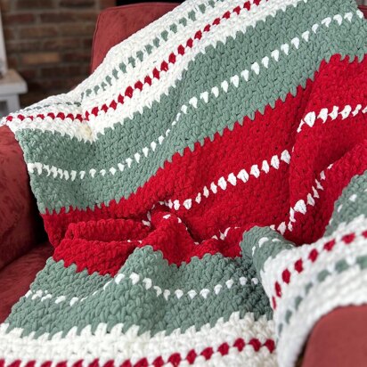 Christmas Lane Striped blanket