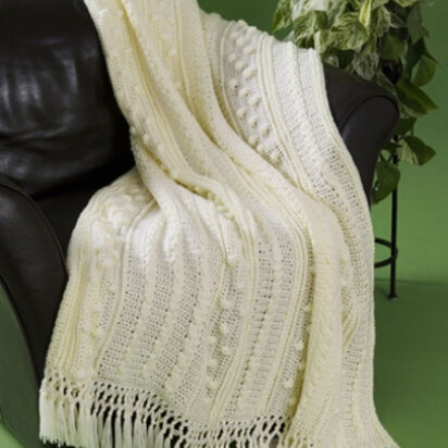 Aran Afghan in Caron Simply Soft - Downloadable PDF