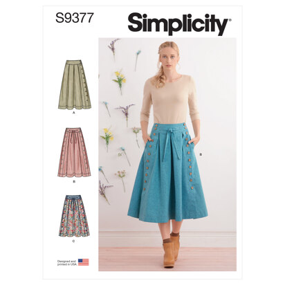 Simplicity Misses' Flared Skirts in Two Lengths S9377 - Sewing Pattern