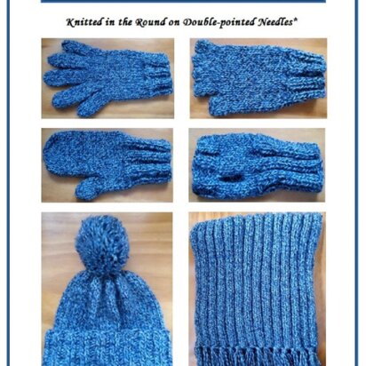 Adult Gloves, Fingerless Gloves, Mittens, Hand Warmers, Hat & Scarf in Chunky Yarn - knitting pattern