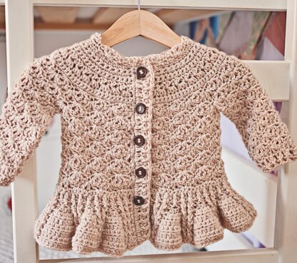 Soft Wool Peplum Cardigan