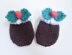 Christmas Pudding Booties and Mittens