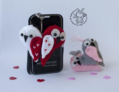 Keychain owl heart