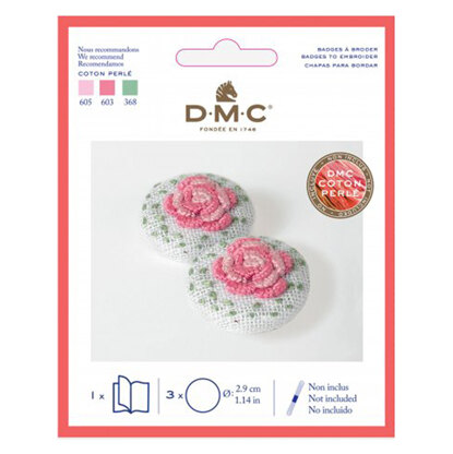 DMC Small Badges Embroidery Kit - 2.9cm