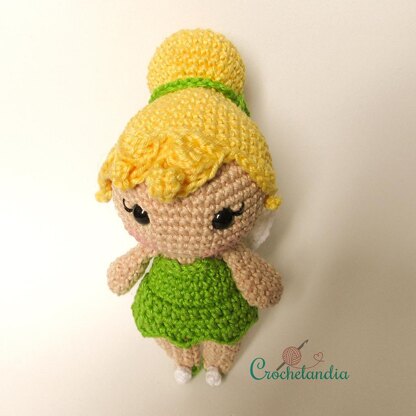 Tinker Bell amigurumi doll - crochet pattern by Crochelandia