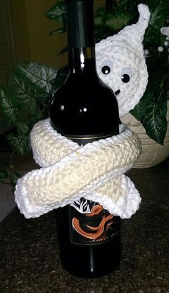 0803 Ghostly Basket Topper or Wine Hugger