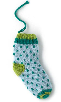 "Merry Stocking" - Stocking Knitting Pattern For Christmas in Paintbox Yarns Simply DK - DK-XMAS-KNIT-002