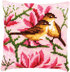 Vervaco Cross Stitch Cushion Kit Birds And Magnolia Cross Stitch Kit