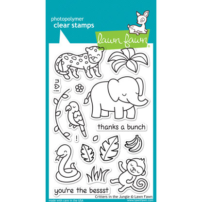 Lawn Fawn Clear Stamps 4"X6" - Critters In The Jungle