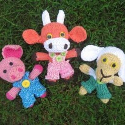 Mini Knitkinz Farm Animals - knitting pattern