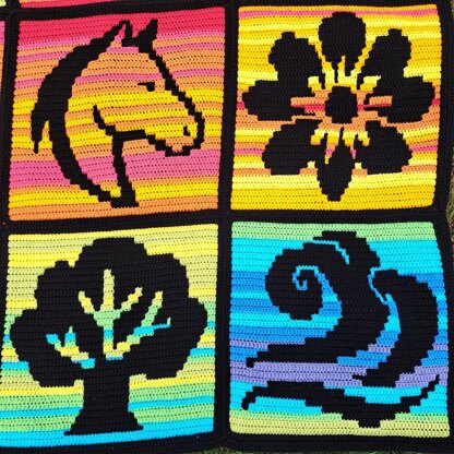 Soul Symbols Temperature Blanket | Overlay Mosaic