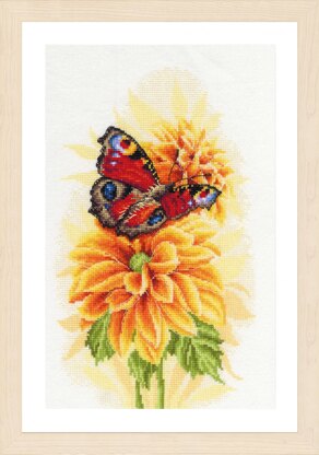 Lanarte Fluttering Butterfly Counted Cross Stitch Kit - PN-0194926