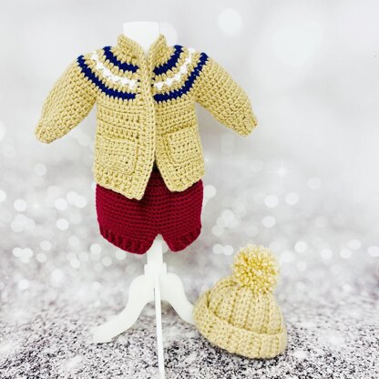 Crochet doll clothes, amigurumi doll clothes, Boy doll outfit